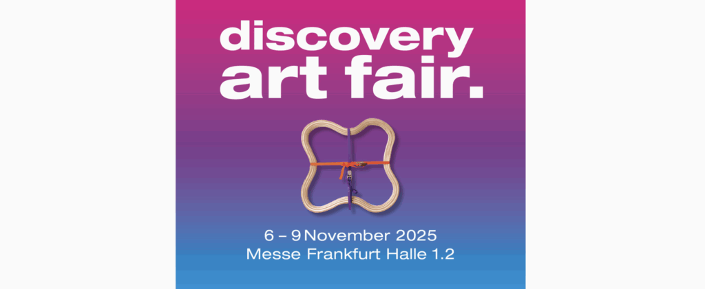 Banner der discovery art fair Frankfurt 2025