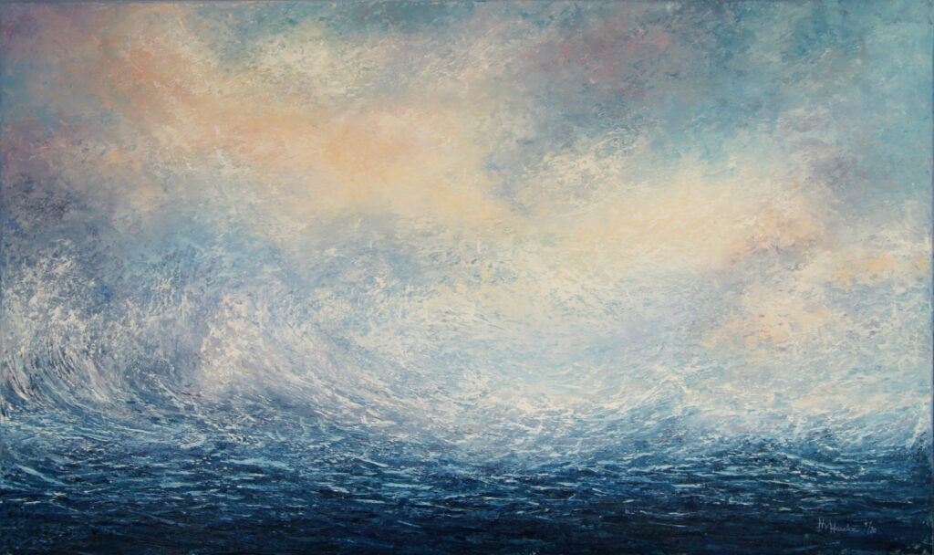 Gemälde „Bunte Wolken“ von Heidrun von Haacke